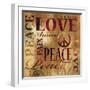 Peace and Love-Luke Wilson-Framed Art Print