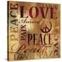 Peace and Love-Luke Wilson-Stretched Canvas