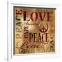 Peace and Love-Luke Wilson-Framed Art Print