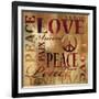 Peace and Love-Luke Wilson-Framed Art Print