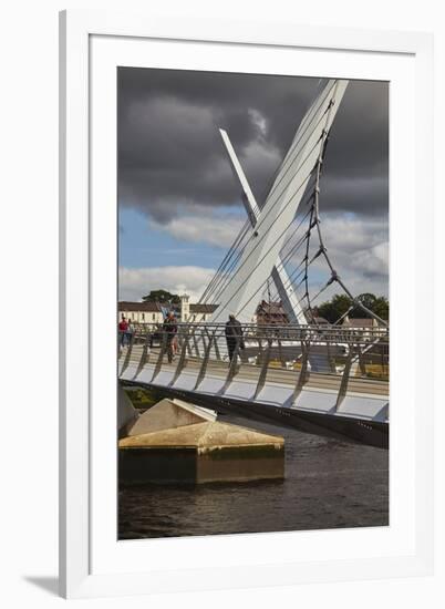 Peace Bridge, across the River Foyle, Derry (Londonderry), County Londonderry, Ulster, Northern Ire-Nigel Hicks-Framed Photographic Print