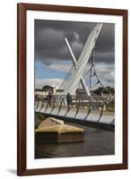 Peace Bridge, across the River Foyle, Derry (Londonderry), County Londonderry, Ulster, Northern Ire-Nigel Hicks-Framed Photographic Print