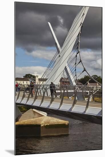 Peace Bridge, across the River Foyle, Derry (Londonderry), County Londonderry, Ulster, Northern Ire-Nigel Hicks-Mounted Photographic Print