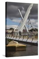 Peace Bridge, across the River Foyle, Derry (Londonderry), County Londonderry, Ulster, Northern Ire-Nigel Hicks-Stretched Canvas