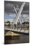 Peace Bridge, across the River Foyle, Derry (Londonderry), County Londonderry, Ulster, Northern Ire-Nigel Hicks-Mounted Photographic Print