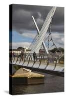 Peace Bridge, across the River Foyle, Derry (Londonderry), County Londonderry, Ulster, Northern Ire-Nigel Hicks-Stretched Canvas