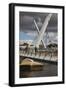 Peace Bridge, across the River Foyle, Derry (Londonderry), County Londonderry, Ulster, Northern Ire-Nigel Hicks-Framed Premium Photographic Print