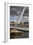 Peace Bridge, across the River Foyle, Derry (Londonderry), County Londonderry, Ulster, Northern Ire-Nigel Hicks-Framed Premium Photographic Print