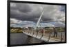 Peace Bridge, across the River Foyle, Derry (Londonderry), County Londonderry, Ulster, Northern Ire-Nigel Hicks-Framed Photographic Print