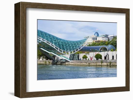 Peace Bridge over the Mtkvari River, designed by Italian architect Michele de Lucci, Tbilisi, Georg-G&M Therin-Weise-Framed Photographic Print