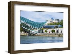 Peace Bridge over the Mtkvari River, designed by Italian architect Michele de Lucci, Tbilisi, Georg-G&M Therin-Weise-Framed Photographic Print