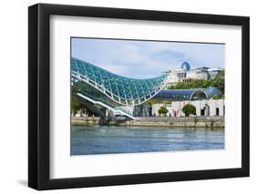 Peace Bridge over the Mtkvari River, designed by Italian architect Michele de Lucci, Tbilisi, Georg-G&M Therin-Weise-Framed Photographic Print