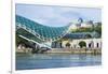 Peace Bridge over the Mtkvari River, designed by Italian architect Michele de Lucci, Tbilisi, Georg-G&M Therin-Weise-Framed Photographic Print