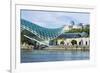 Peace Bridge over the Mtkvari River, designed by Italian architect Michele de Lucci, Tbilisi, Georg-G&M Therin-Weise-Framed Photographic Print