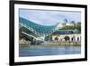 Peace Bridge over the Mtkvari River, designed by Italian architect Michele de Lucci, Tbilisi, Georg-G&M Therin-Weise-Framed Photographic Print