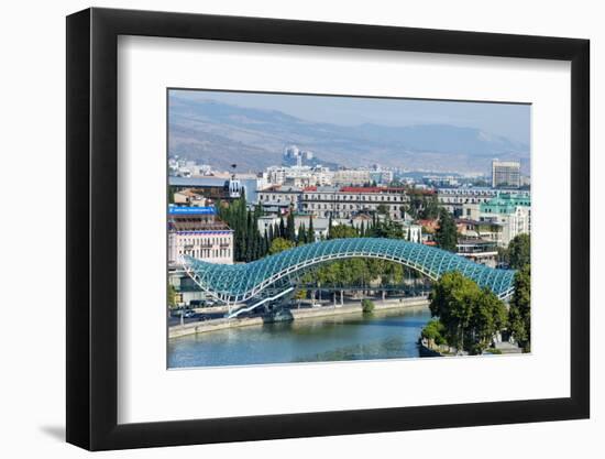 Peace Bridge over the Mtkvari Rver, designed by Italian architect Michele de Lucci, Tbilisi, Georgi-G&M Therin-Weise-Framed Photographic Print