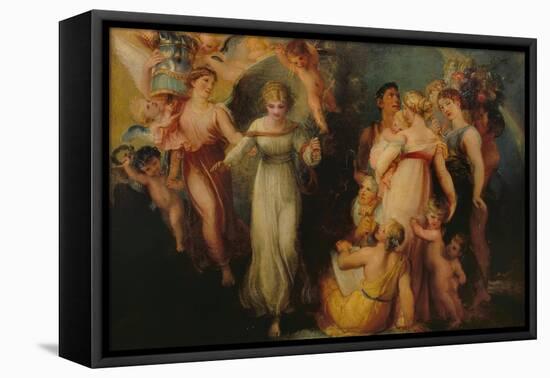 Peace Came Down Upon the Earth-Thomas Stothard-Framed Stretched Canvas