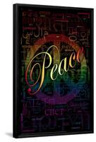 Peace Cloud Trippy-null-Framed Poster