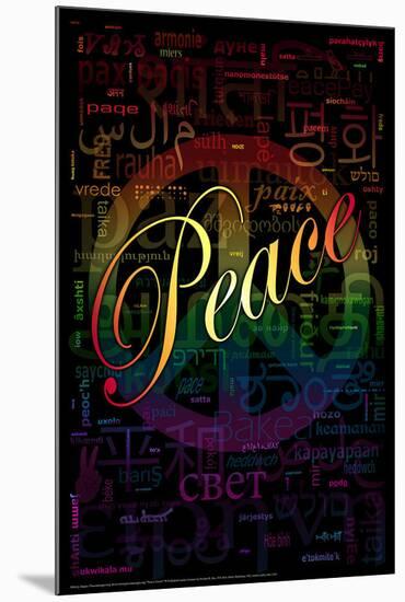 Peace Cloud Trippy-null-Mounted Poster