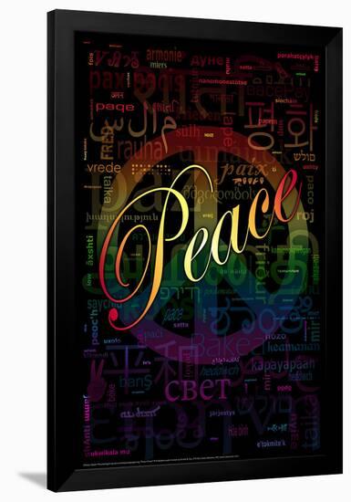 Peace Cloud Trippy-null-Framed Poster