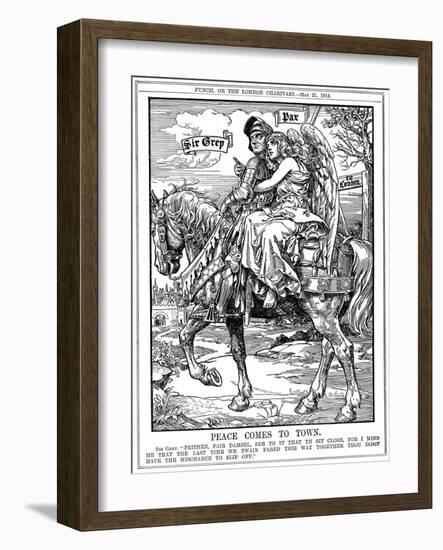 Peace Comes to Town, 1913-Leonard Raven-hill-Framed Giclee Print