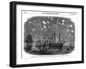 Peace Commemorations for the End of the Crimean War, at Plymouth, England, 1856-null-Framed Giclee Print