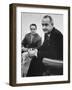 Peace Corp. Head Sargent R. Shriver Jr. and President Lyndon B. Johnson-John Dominis-Framed Photographic Print