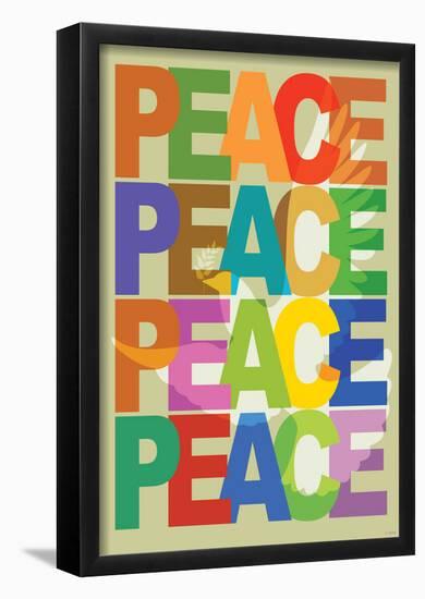 Peace (Dove) Art Poster Print-null-Framed Poster