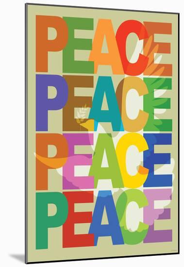 Peace (Dove) Art Poster Print-null-Mounted Poster