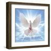 Peace Dove in-Front Of The Sun-null-Framed Art Print