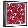 Peace Doves on Red-Elizabeth Caldwell-Framed Giclee Print