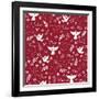 Peace Doves on Red-Elizabeth Caldwell-Framed Giclee Print