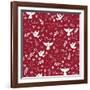 Peace Doves on Red-Elizabeth Caldwell-Framed Giclee Print