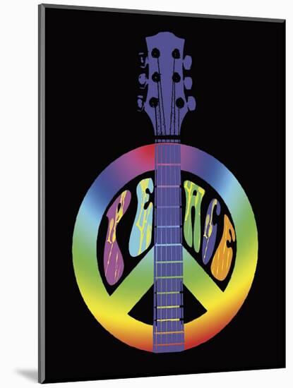 Peace Guitar-Erin Clark-Mounted Giclee Print