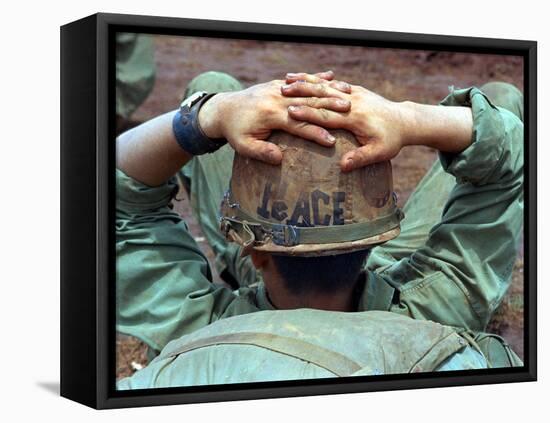 Peace Helmet-Associated Press-Framed Stretched Canvas