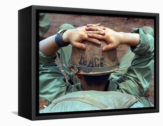 Peace Helmet-Associated Press-Framed Stretched Canvas