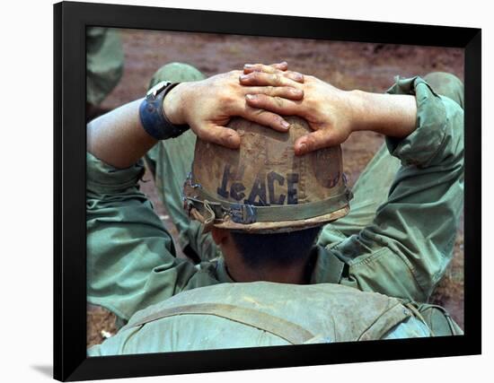 Peace Helmet-Associated Press-Framed Photographic Print