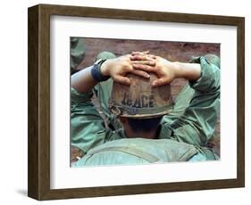 Peace Helmet-Associated Press-Framed Photographic Print