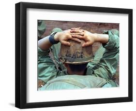 Peace Helmet-Associated Press-Framed Photographic Print