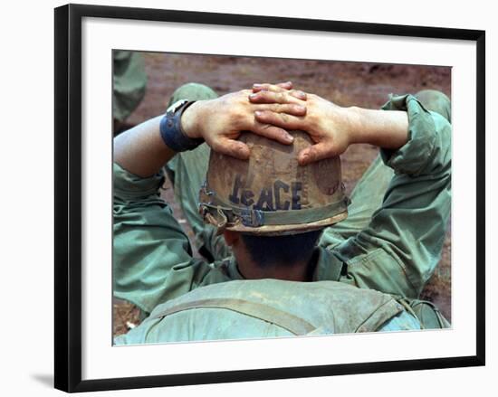 Peace Helmet-Associated Press-Framed Photographic Print