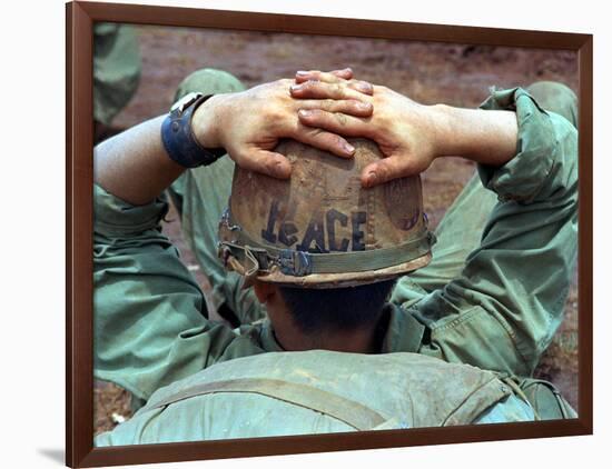 Peace Helmet-Associated Press-Framed Photographic Print