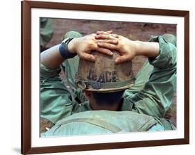 Peace Helmet-Associated Press-Framed Photographic Print