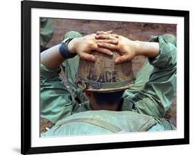 Peace Helmet-Associated Press-Framed Photographic Print