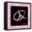 Peace Hot Pink-OnRei-Framed Stretched Canvas