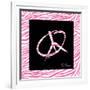 Peace Hot Pink-OnRei-Framed Art Print