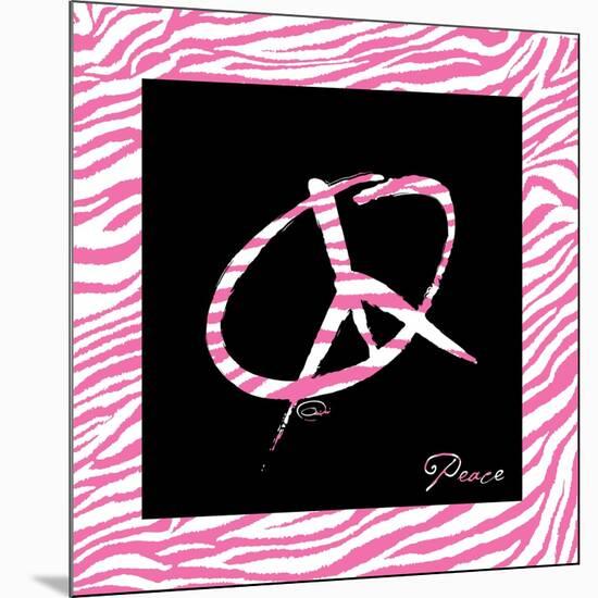 Peace Hot Pink-OnRei-Mounted Art Print