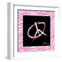 Peace Hot Pink-OnRei-Framed Art Print