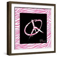 Peace Hot Pink-OnRei-Framed Art Print