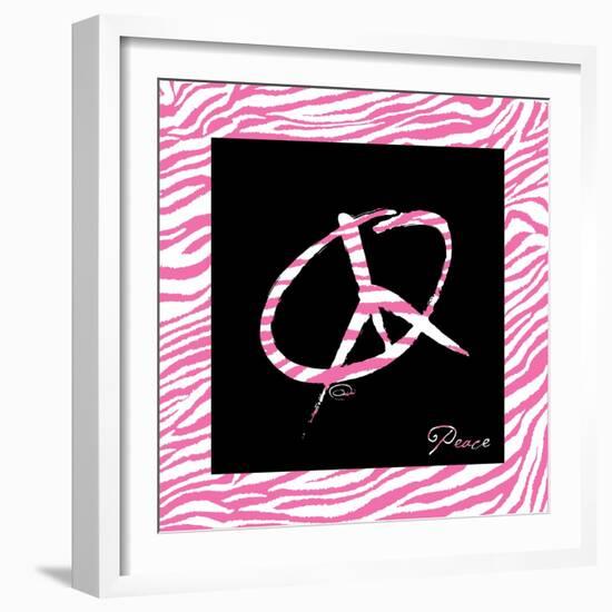 Peace Hot Pink-OnRei-Framed Art Print