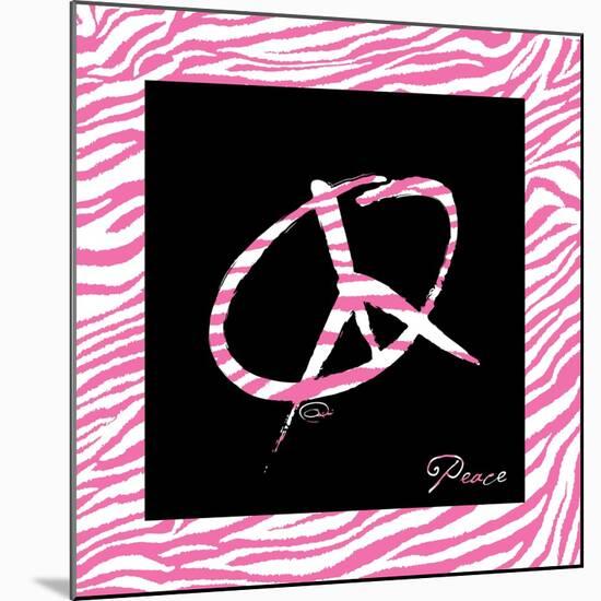 Peace Hot Pink-OnRei-Mounted Premium Giclee Print